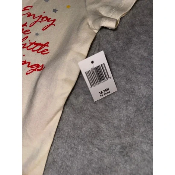 Disney Dumbo Circus Bodysuit 18-24M Cream New Striped Trim One Piece - Picture 2 of 8